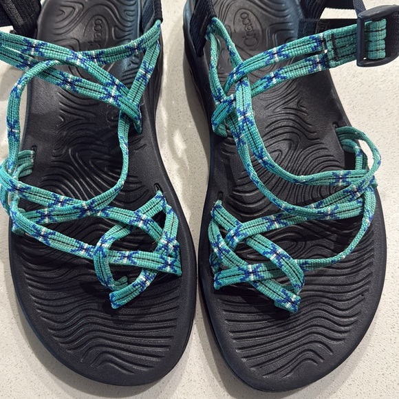 Chaco Women's Sandals - Green and Blue Size 11 - Picture 3 of 9